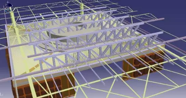       catia逆向钢结构模型与吊顶