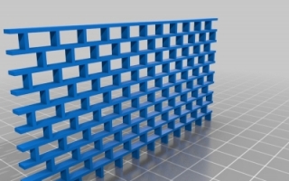 方格墙面结构 stl下载