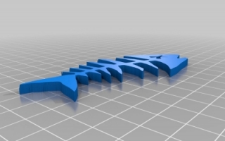 鱼骨 3d模型stl下载