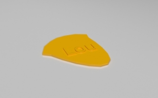 PersonalizedLightGaugeGuitarPick 3d模型stl下载